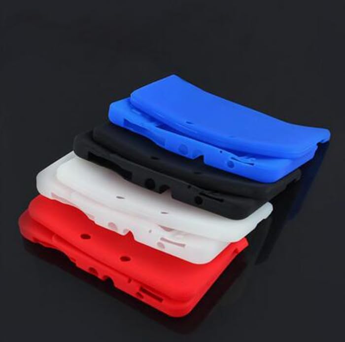 LRWDEFA Soft Silicone Cover Case for New 3DS XL LL Rubber Full Body Protective Skin (Blue) - Image 1